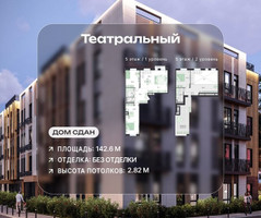 Планировка 4+ комнатной(квартира) площадью 142.6 квадратных метров в “ЖК Театральный”
