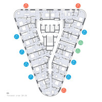 Планировка трехкомнатной(квартира) площадью 64.6 квадратных метров в “ЖК Родина Переделкино”