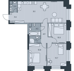 Планировка квартиры, ID 547499