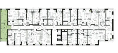 Планировка однокомнатной(квартира) площадью 42.1 квадратных метров в ЖК “ЖК Пушкино Град”