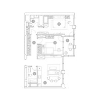 Планировка трехкомнатной(квартира) площадью 72.5 квадратных метров в “ЖК ВЭРИ на Миклухо-Маклая”