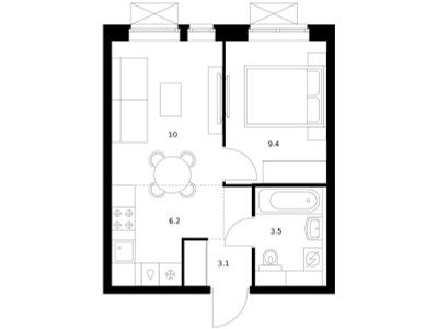 Планировка квартиры, ID 520452