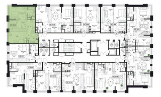 Планировка трехкомнатной(квартира) площадью 57.4 квадратных метров в “ЖК Пушкино Град”
