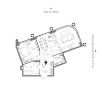 Планировка однокомнатной(квартира) площадью 54.6 квадратных метров в “ЖК Преображенская Площадь”