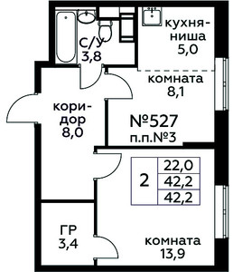 Планировка квартиры, ID 202972