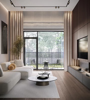 Гостиная в ЖК "Мангазея на Речном"