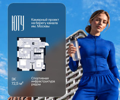 Планировка трехкомнатной(квартира) площадью 72.5 квадратных метров в “Архитектурный проект ЮТУ”
