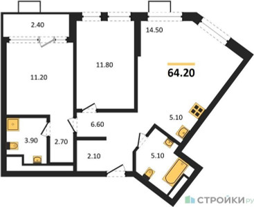 Планировка квартиры, ID 233747
