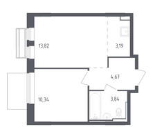 Планировка однокомнатной(квартира) площадью 35.86 квадратных метров в “ЖК Рублевский Квартал”