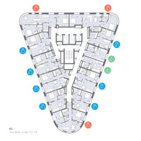 Планировка 4+ комнатной(квартира) площадью 82.8 квадратных метров в “ЖК Родина Переделкино”