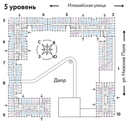 Планировка трехкомнатной(квартира) площадью 52.1 квадратных метров в ЖК “ЖК Страна Заречная”