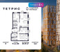Планировка трехкомнатной(квартира) площадью 81.31 квадратных метров в “ЖК Квартал Тетрис”