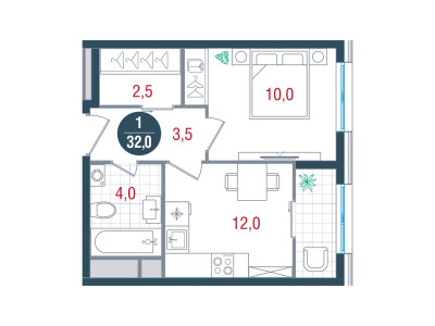 Планировка квартиры, ID 430770