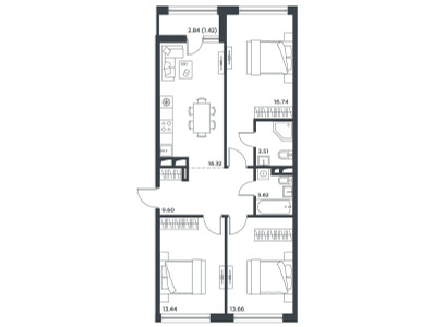 Планировка квартиры, ID 536292