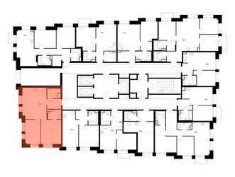 Планировка двухкомнатной(квартира) площадью 61.1 квадратных метров в ЖК “ЖК Онежский вал”