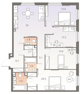 Планировка квартиры, ID 298254