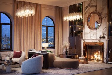 Планировка 4+ комнатной(квартира) площадью 392.2 квадратных метров в ЖК “Исторический дом "Чистые пруды"”