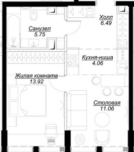 Планировка квартиры, ID 216328