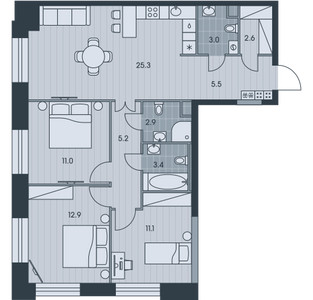 Планировка квартиры, ID 271285