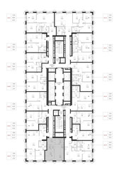 Планировка однокомнатной(квартира) площадью 41.3 квадратных метров в ЖК “ЖК SET (Сет)”