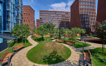 Зеленая зона внутри домов