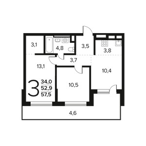 Планировка квартиры, ID 555319
