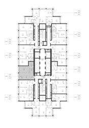 Планировка однокомнатной(квартира) площадью 45 квадратных метров в ЖК “ЖК SET (Сет)”