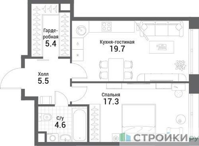 Планировка квартиры, ID 280532