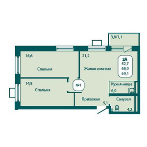 Планировка квартиры, ID 531246