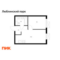 Планировка однокомнатной(квартира) площадью 31.8 квадратных метров в “ЖК Люблинский парк”