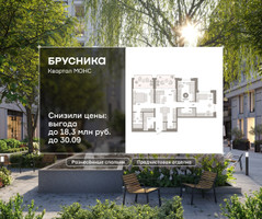Планировка трехкомнатной(квартира) площадью 110.23 квадратных метров в “ЖК Квартал МОНС”
