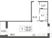 Планировка студии(квартира) площадью 58.87 квадратных метров в “ЖК Времена года”