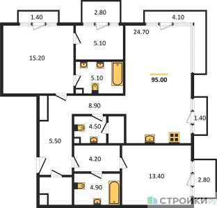 Планировка квартиры, ID 406700
