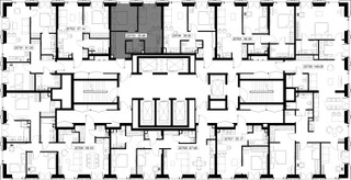 Планировка однокомнатной(квартира) площадью 36 квадратных метров в “ЖК SET (Сет)”