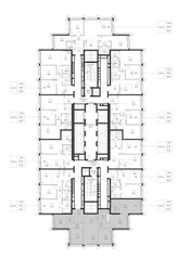 Планировка 4+ комнатной(квартира) площадью 102.1 квадратных метров в ЖК “ЖК SET (Сет)”