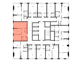 Планировка двухкомнатной(квартира) площадью 50.7 квадратных метров в ЖК “ЖК 2-й Иртышский”