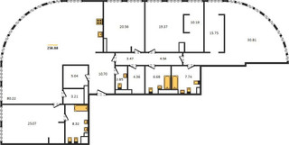 Планировка 4+ комнатной(квартира) площадью 259.15 квадратных метров в “ЖК Sky View (Скай Вью)”