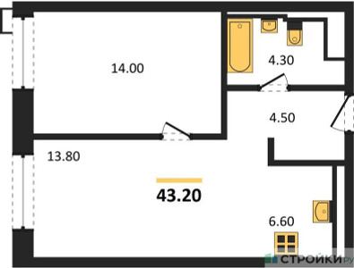 Планировка апартаментов, ID 311099