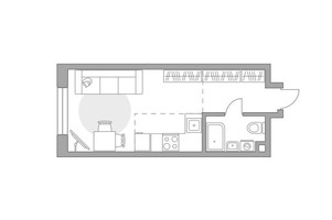 Планировка студии(квартира) площадью 29.16 квадратных метров в “ЖК Дубровка от Гранель”