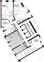 Планировка трехкомнатной(квартира) площадью 79.1 квадратных метров в “ЖК Архитектор”