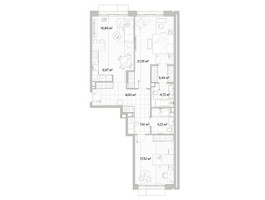 Планировка двухкомнатной(квартира) площадью 92.19 квадратных метров в “Архитектурный проект Мыс”