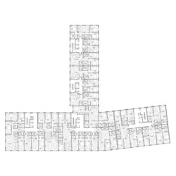 Планировка 4+ комнатной(квартира) площадью 73.7 квадратных метров в ЖК “Клубный квартал Садовническая 69”