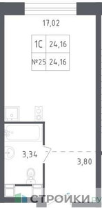 Планировка апартаментов, ID 350945