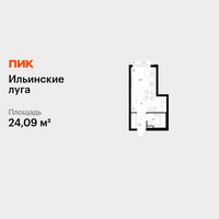 Планировка студии(квартира) площадью 24.09 квадратных метров в “ЖК Ильинские луга”