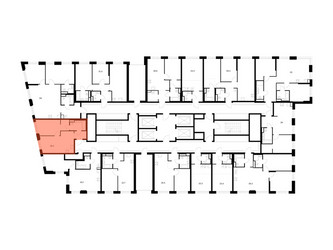 Планировка однокомнатной(квартира) площадью 38.3 квадратных метров в ЖК “ЖК 2-й Иртышский”
