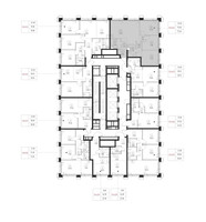 Планировка трехкомнатной(квартира) площадью 75.6 квадратных метров в “ЖК SET (Сет)”