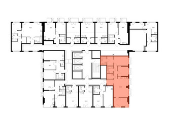 Планировка трехкомнатной(квартира) площадью 83.9 квадратных метров в ЖК “ЖК 2-й Иртышский”