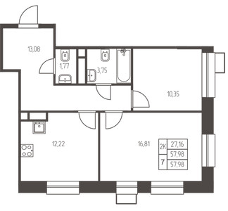 Планировка квартиры, ID 554694