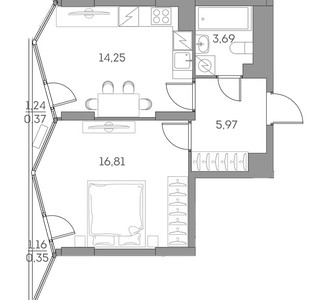 Планировка квартиры, ID 531387