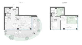 Планировка однокомнатной(квартира) площадью 70 квадратных метров в “Клубный квартал "Фрунзенская набережная"”
